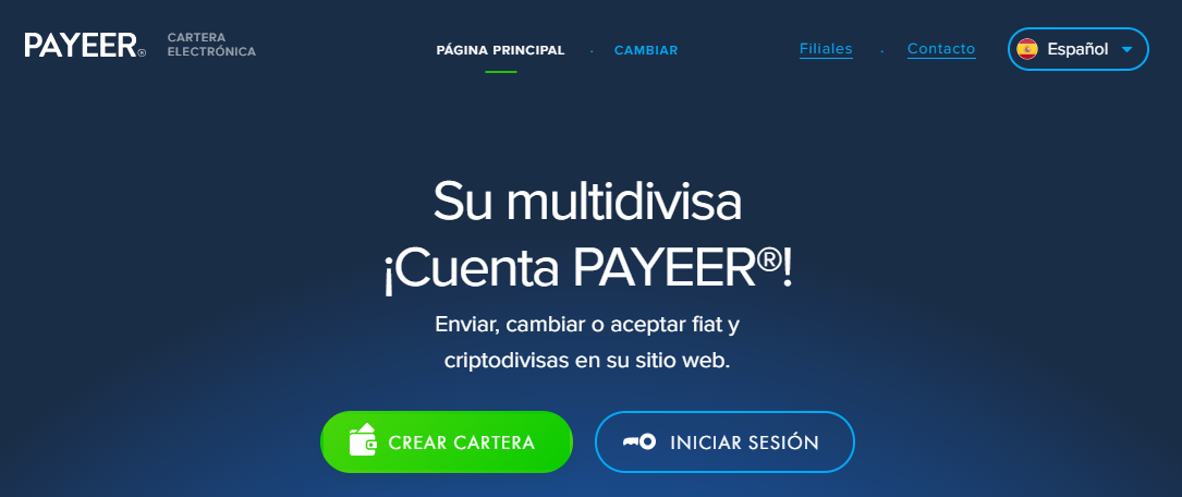 Crear Cuenta Payeer